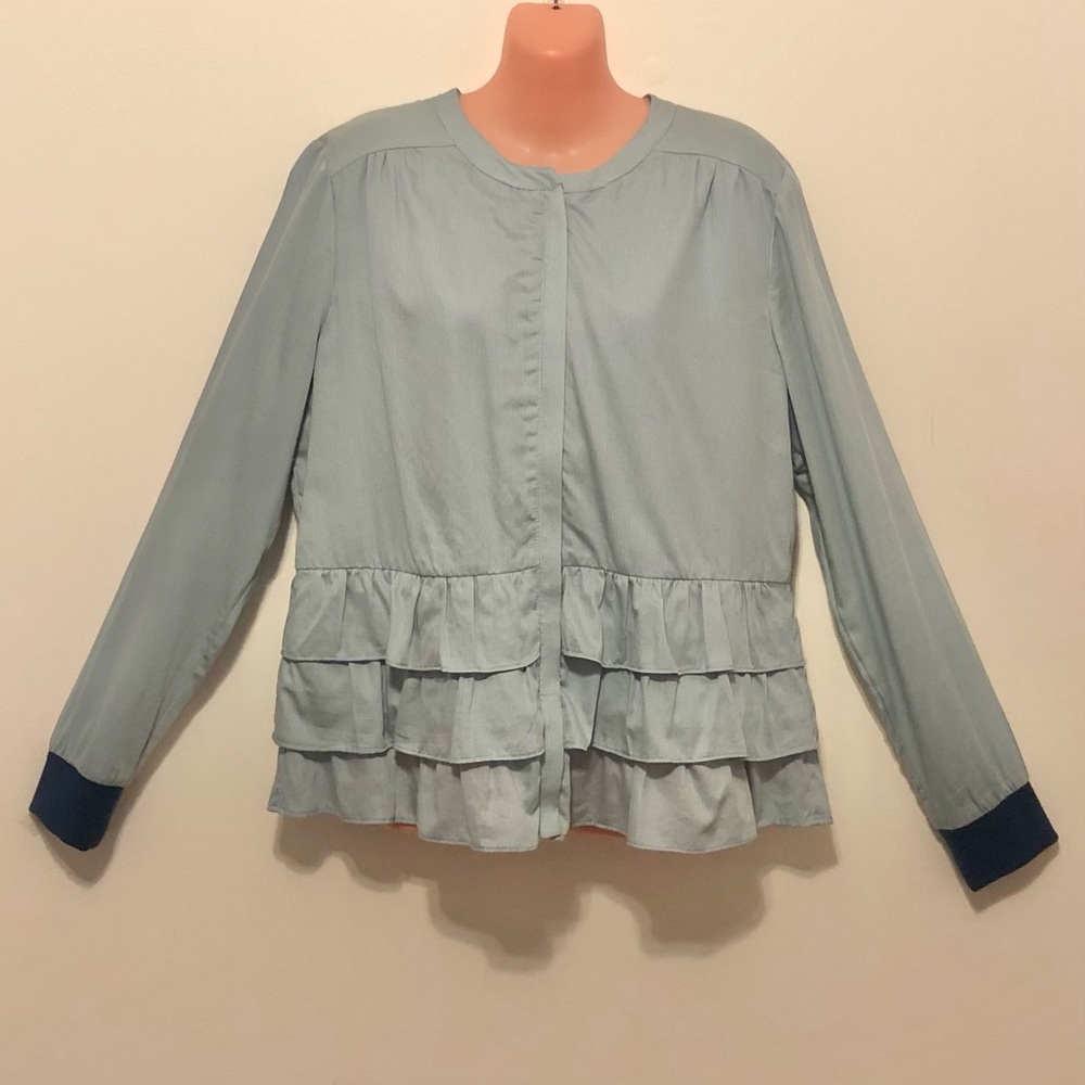 Kaari Blue Cotton Jacket